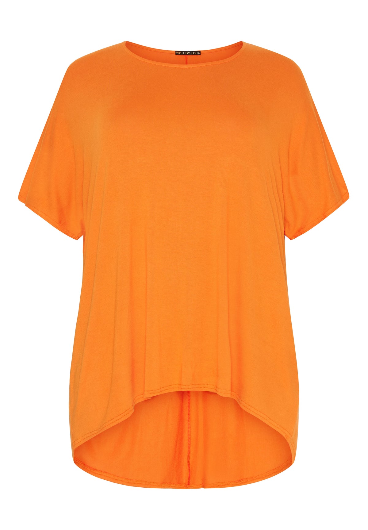 NO. 1 BY OX T-shirt med batwing-ærmer i viskose T-shirts Flower Orange