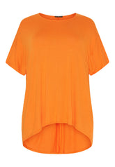 NO. 1 BY OX T-shirt med batwing-ærmer i viskose T-shirts Flower Orange