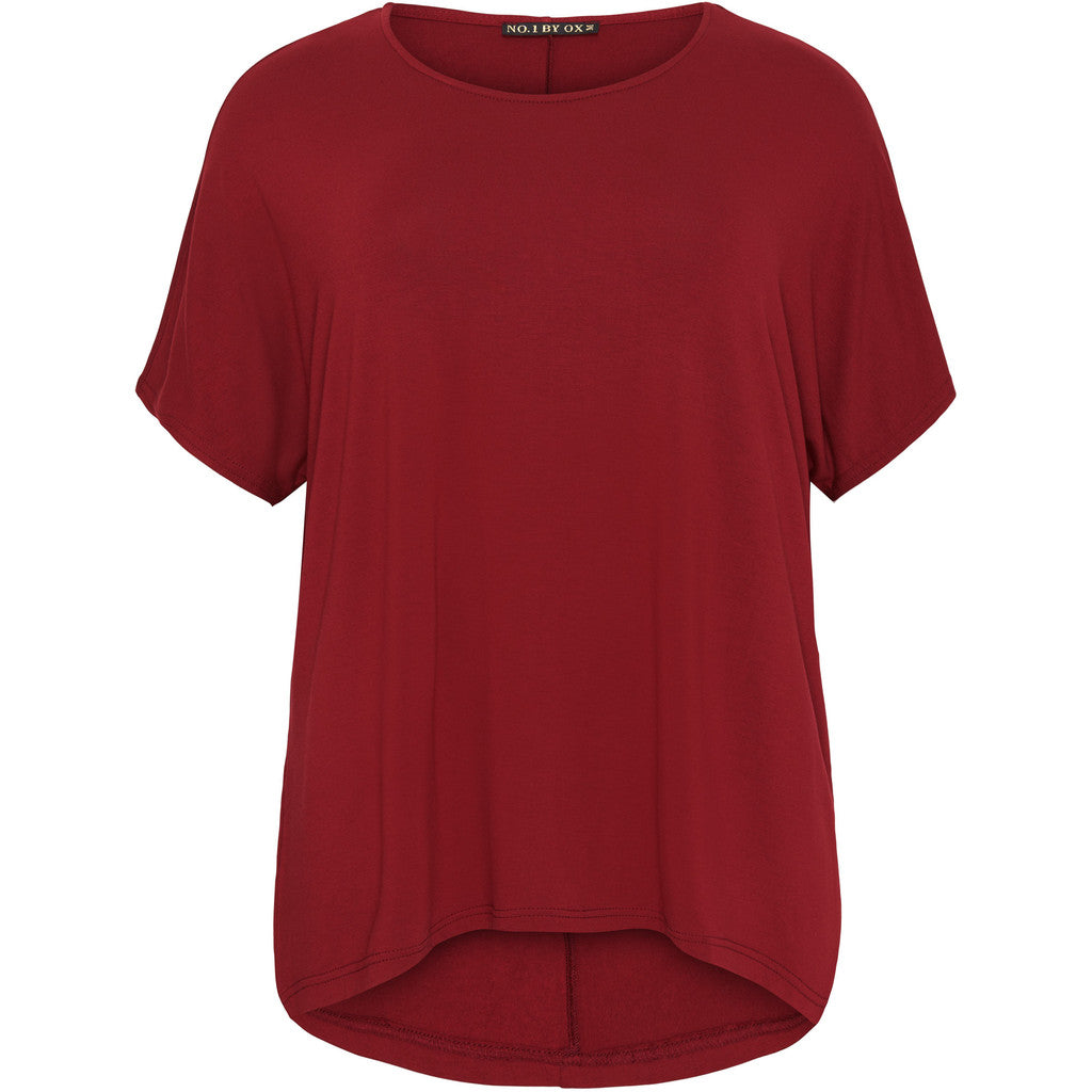 NO. 1 BY OX T-shirt med batwing-ærmer i viskose T-shirts Rød