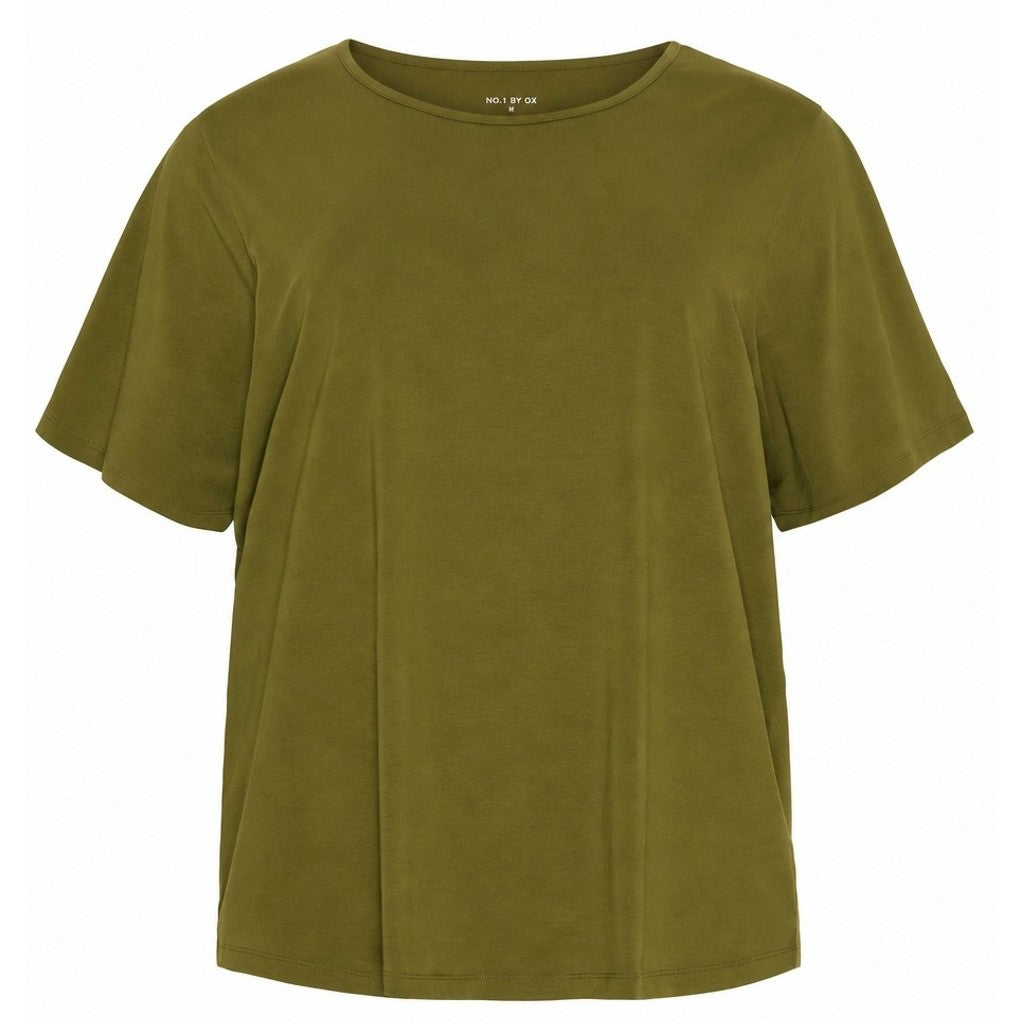 NO. 1 BY OX T-shirt med batwing-ærmer i viskose T-shirts Grøn
