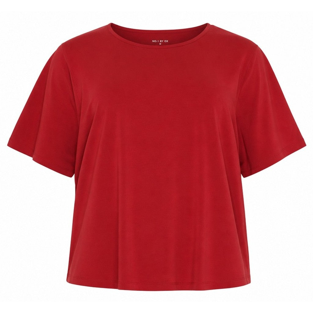 NO. 1 BY OX T-shirt med batwing-ærmer i viskose T-shirts Rød