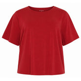 NO. 1 BY OX T-shirt med batwing-ærmer i viskose T-shirts Rød