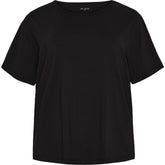 NO. 1 BY OX T-shirt med batwing-ærmer i viskose T-shirts Sort