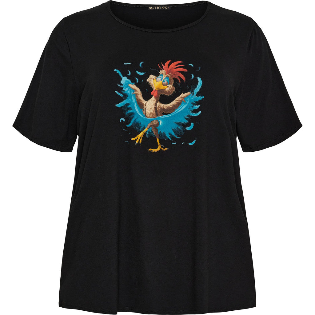 NO. 1 BY OX T-shirt med print T-shirts Sort