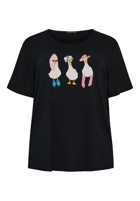 NO. 1 BY OX T-shirt med print T-shirts Sort