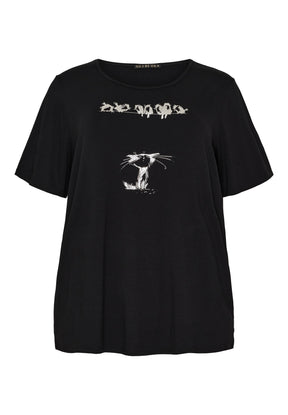 NO. 1 BY OX T-shirt med print T-shirts Sort