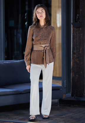 BTFCPH Taljebælte i læder Belts Nude Brown