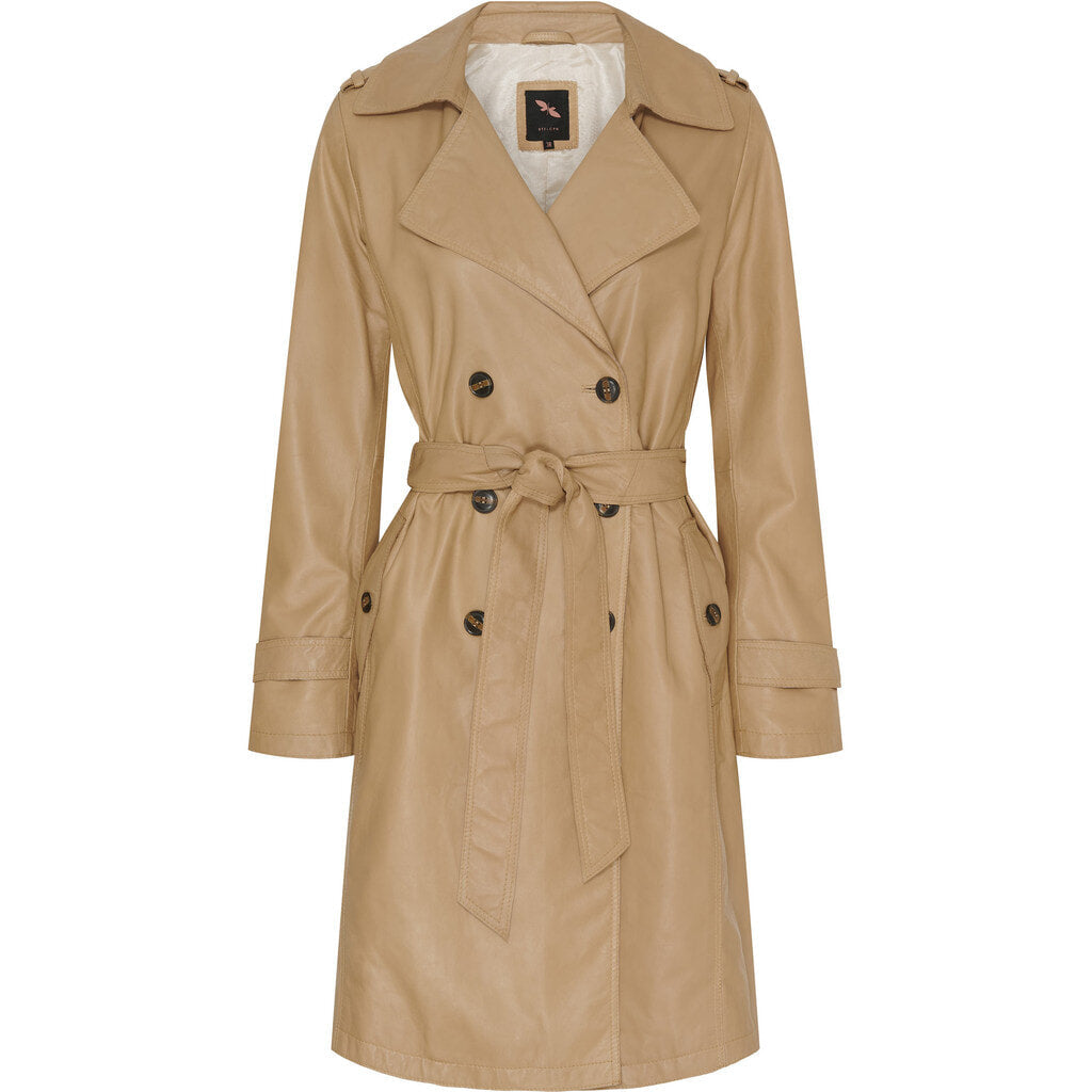 BTFCPH Trench Coat i läder Jackor Brun