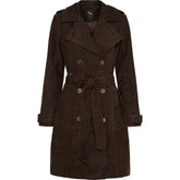 BTFCPH Trenchcoat i ruskind Frakker Dark Chocolate Brown