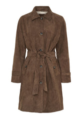 NOTYZ Trenchcoat i ruskind Frakker Brun
