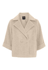 BTFCPH Trenchcoat i uld med korte ærmer Frakker Light Oatmeal