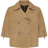 BTFCPH Trenchcoat med korte ærmer i ruskind Jakker Beige