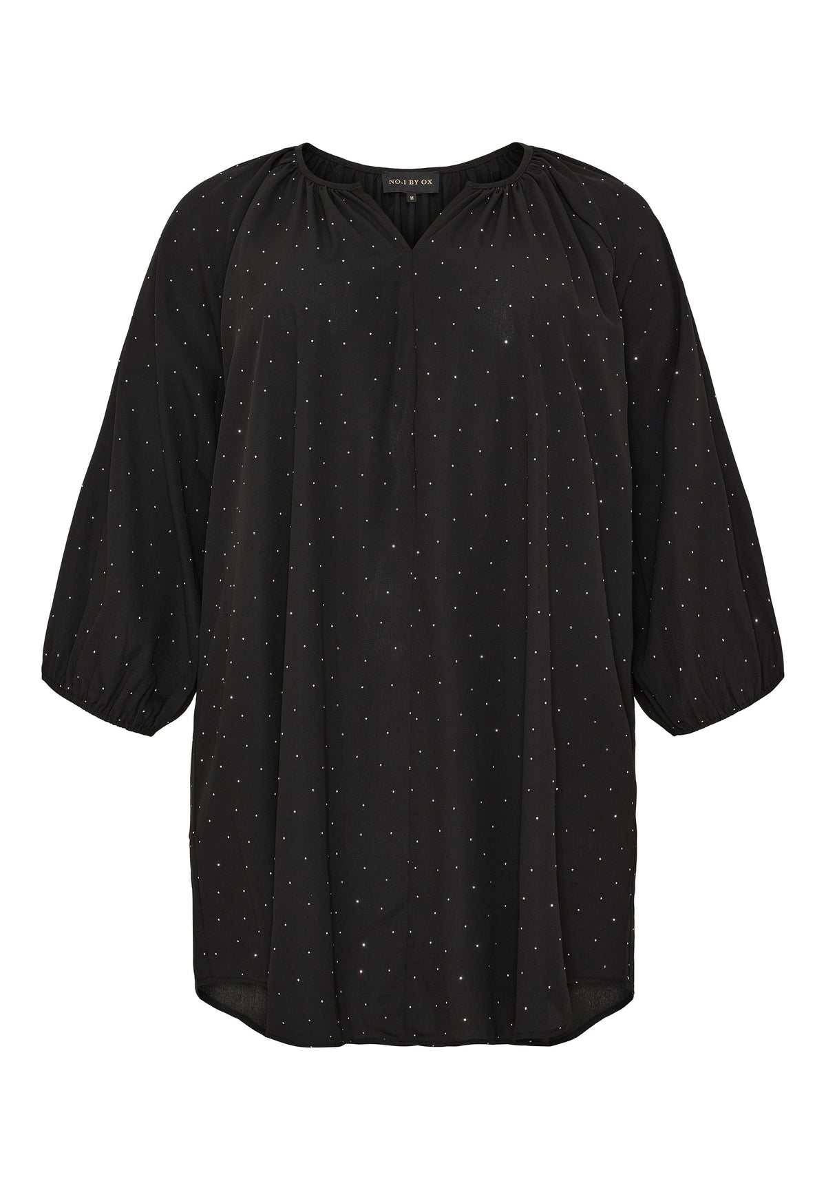 NO. 1 BY OX Tunika Kjole Tunika Black w Silver stones