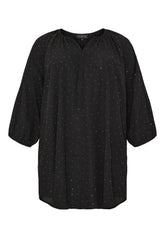 NO. 1 BY OX Tunika Kjole Tunika Black w Silver stones
