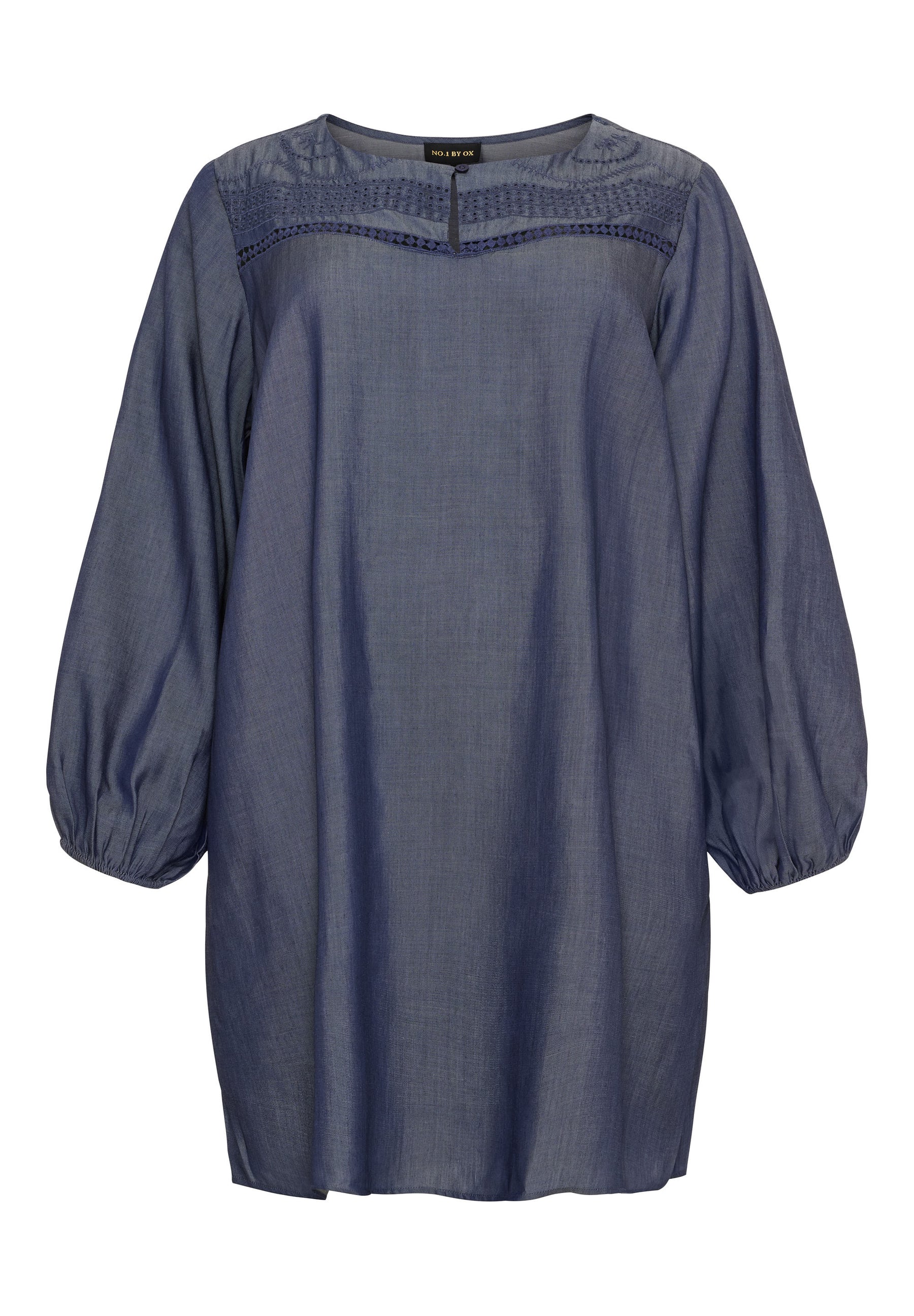 NO. 1 BY OX Tunika med broderi Tunika Blå