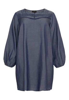 NO. 1 BY OX Tunika med broderi Tunika Blå