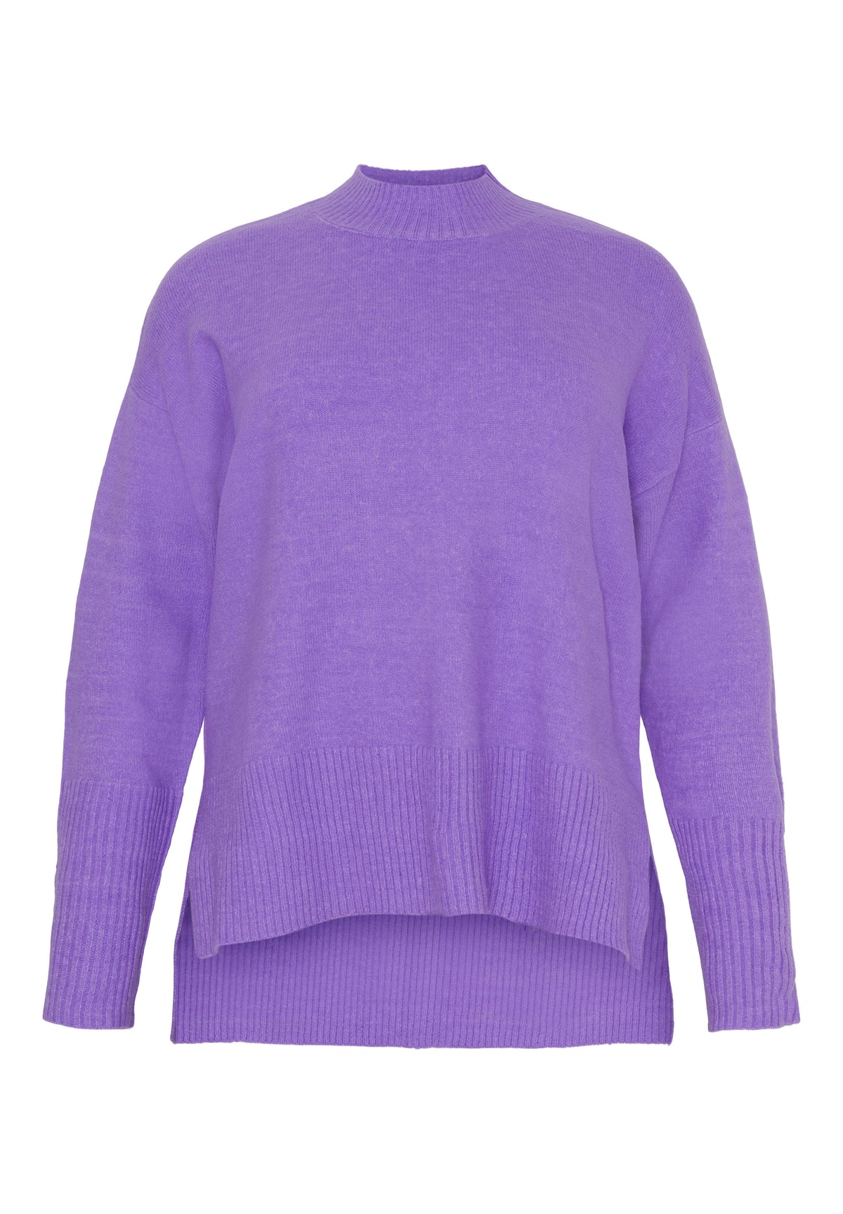 NO. 1 BY OX striktrøje ribkant i hals Sweaters Paisley Purple