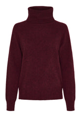 BTFCPH Turtleneck i Yak Pullovers Burgundy Melange