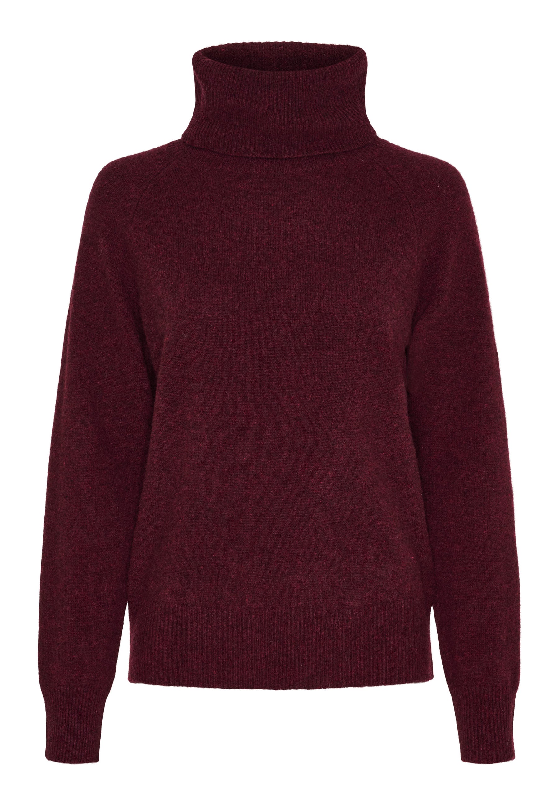 BTFCPH Turtleneck i Yak Pullovers Burgundy Melange
