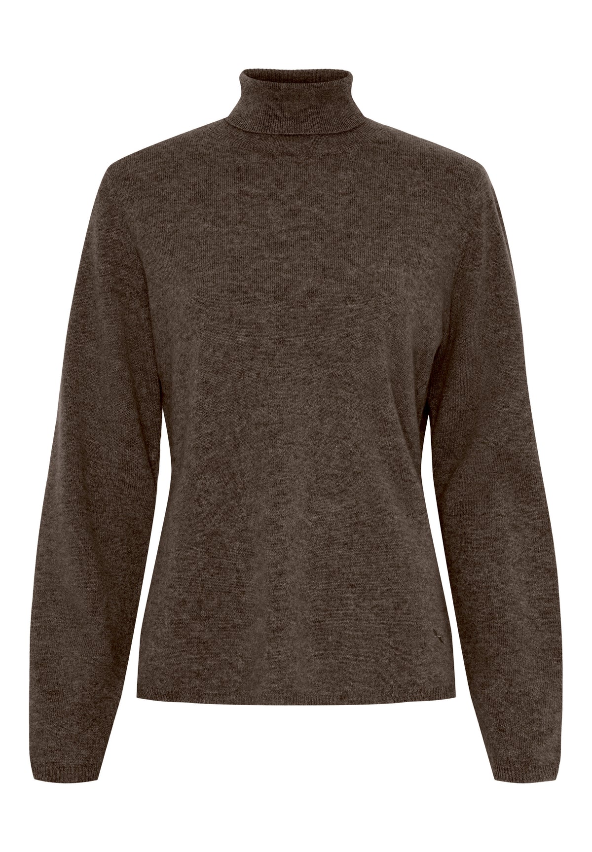 BTFCPH Turtleneck i cashmere blanding Pullovers Dark Brown Melange