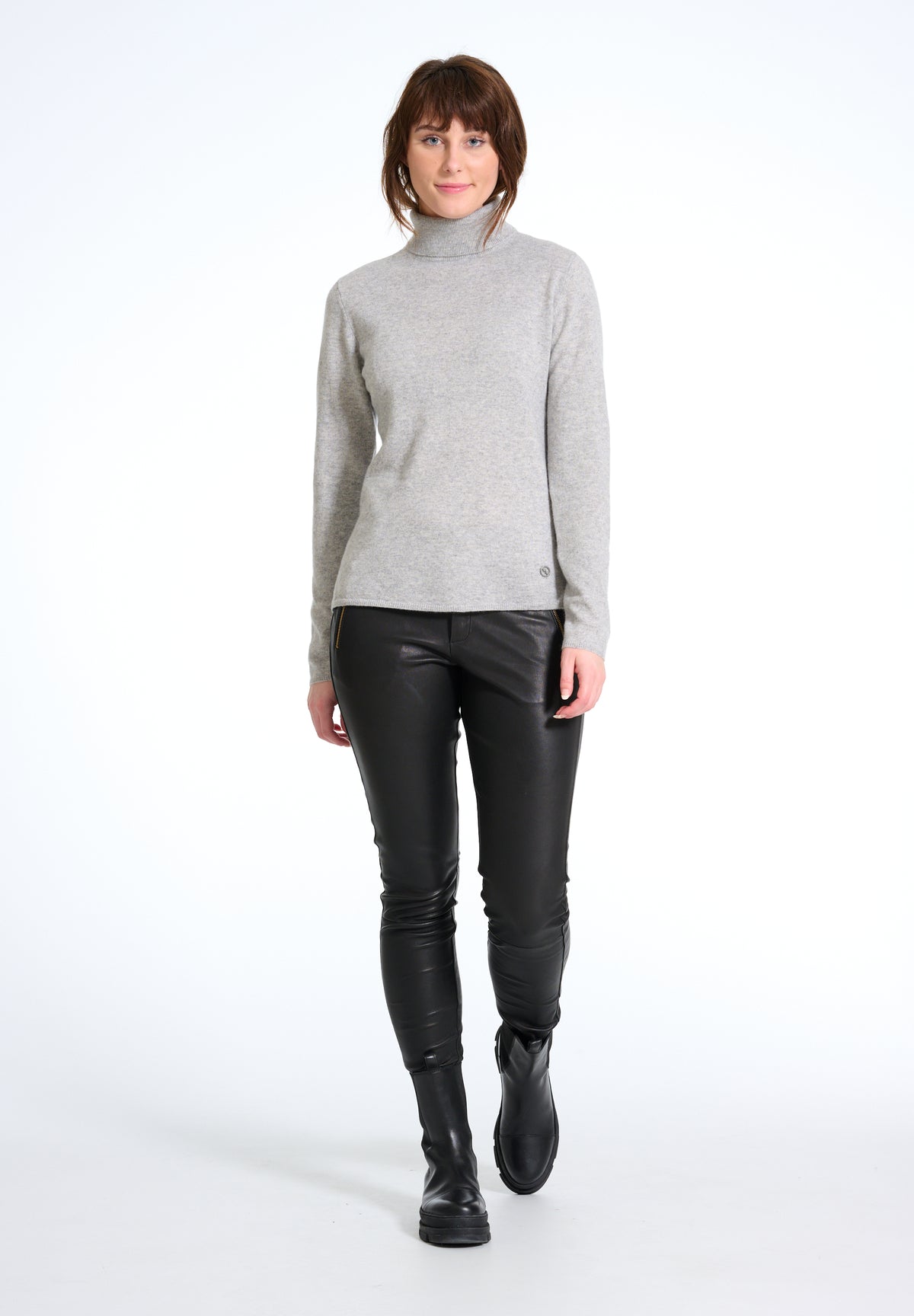 BTFCPH Turtleneck i cashmere blanding Pullovers Grå