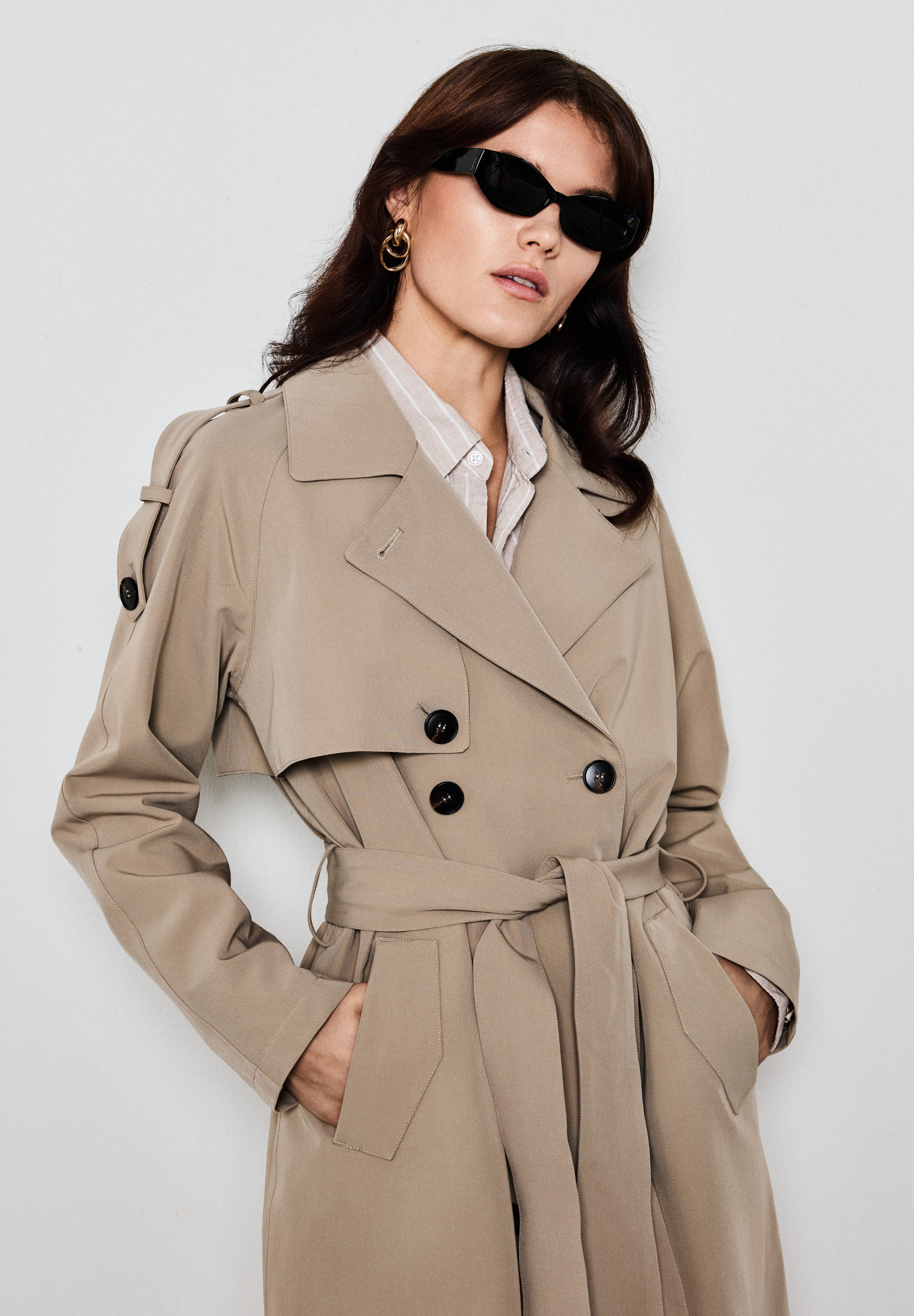 NOTYZ Vandtæt trenchcoat Frakker Beige