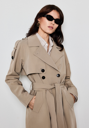 NOTYZ Vandtæt trenchcoat Frakker Beige