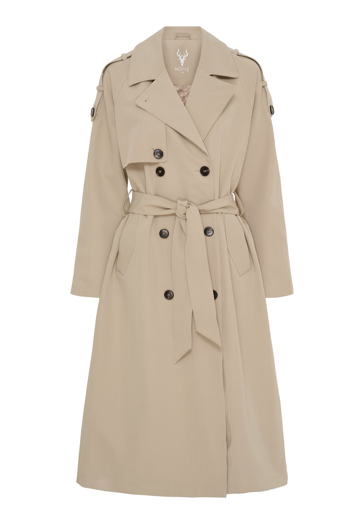 NOTYZ Vandtæt trenchcoat Frakker Beige
