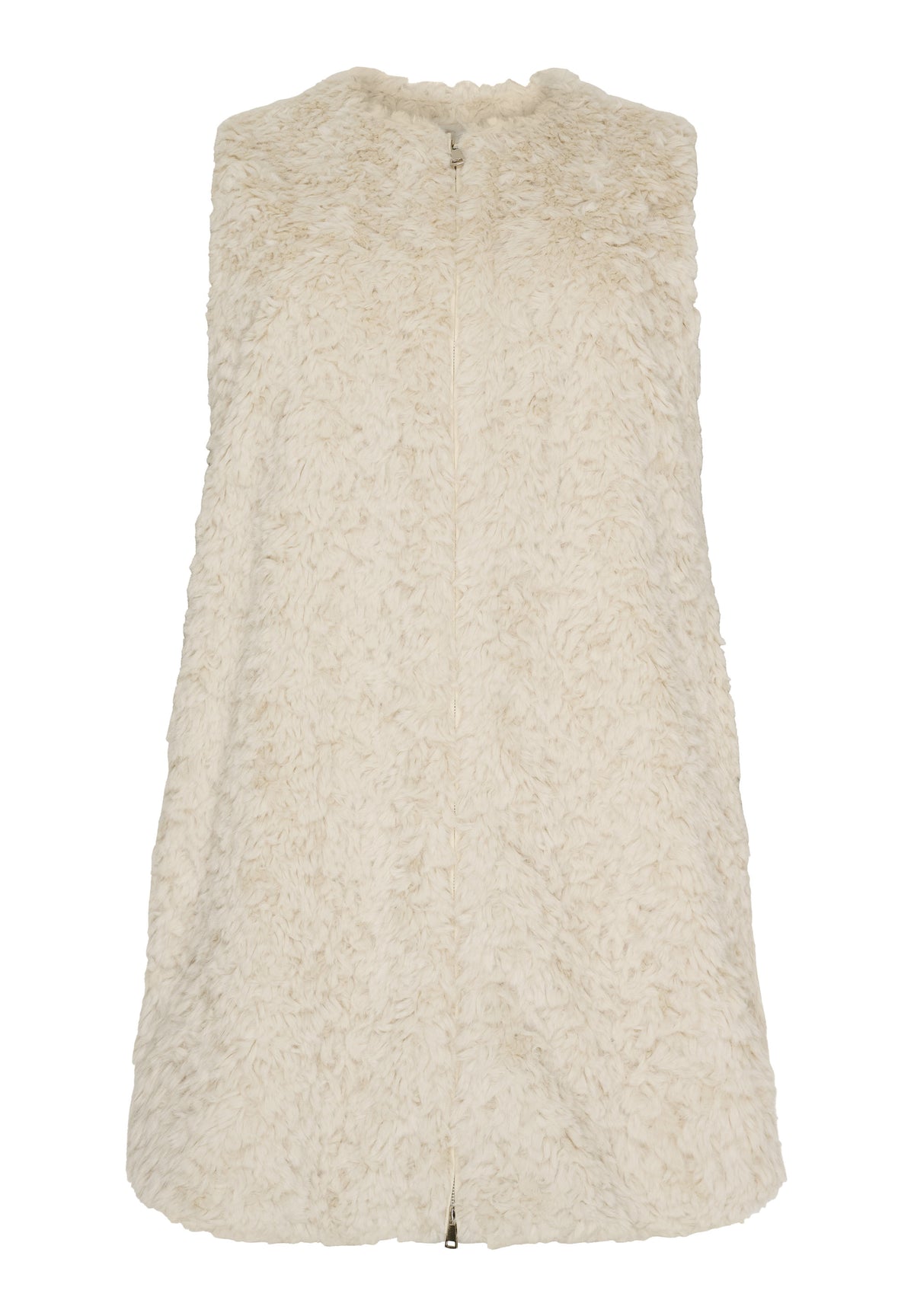 NO. 1 BY OX Vest i imiteret pels Veste Cream White