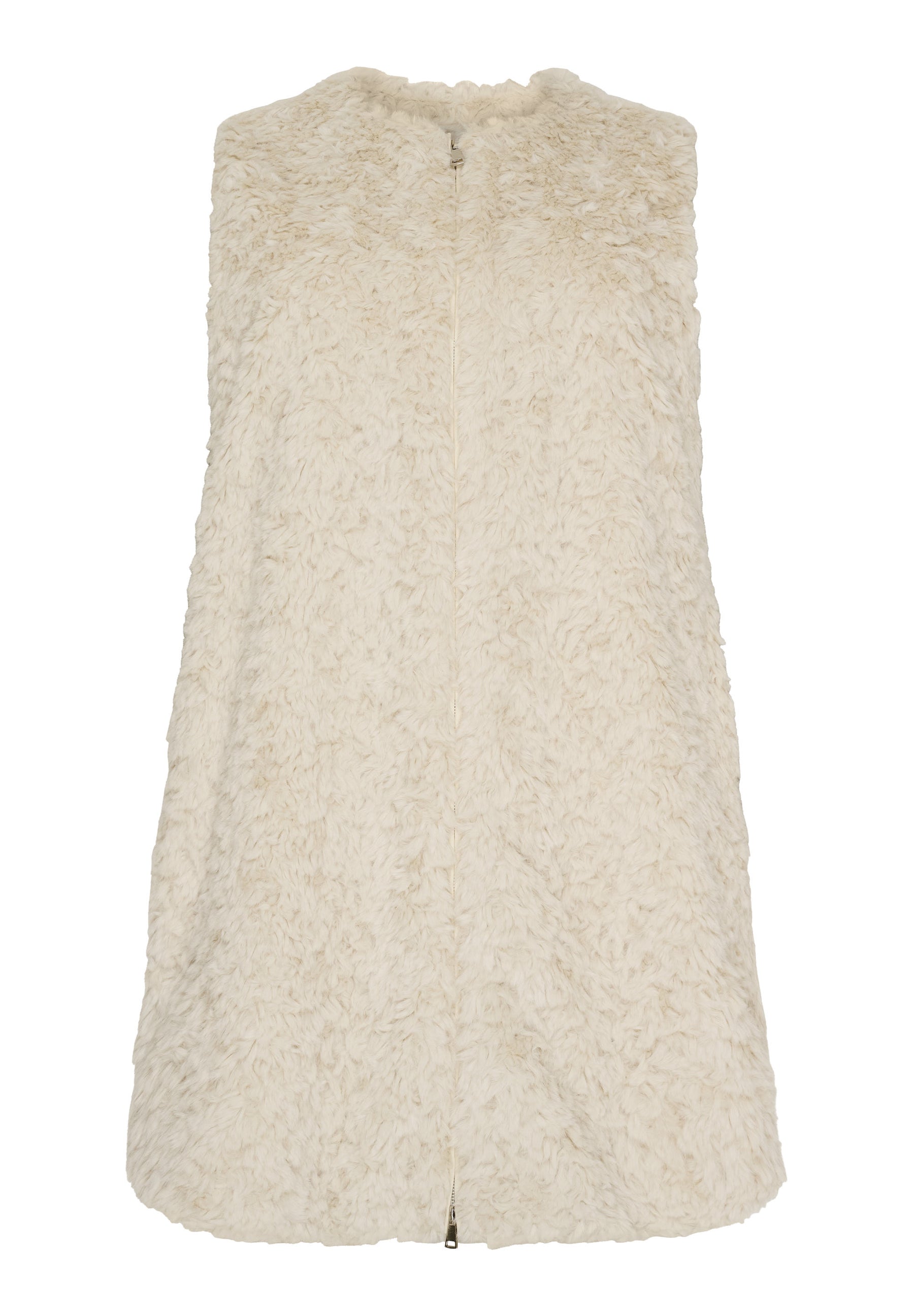 NO. 1 BY OX Vest i imiteret pels Veste Cream White