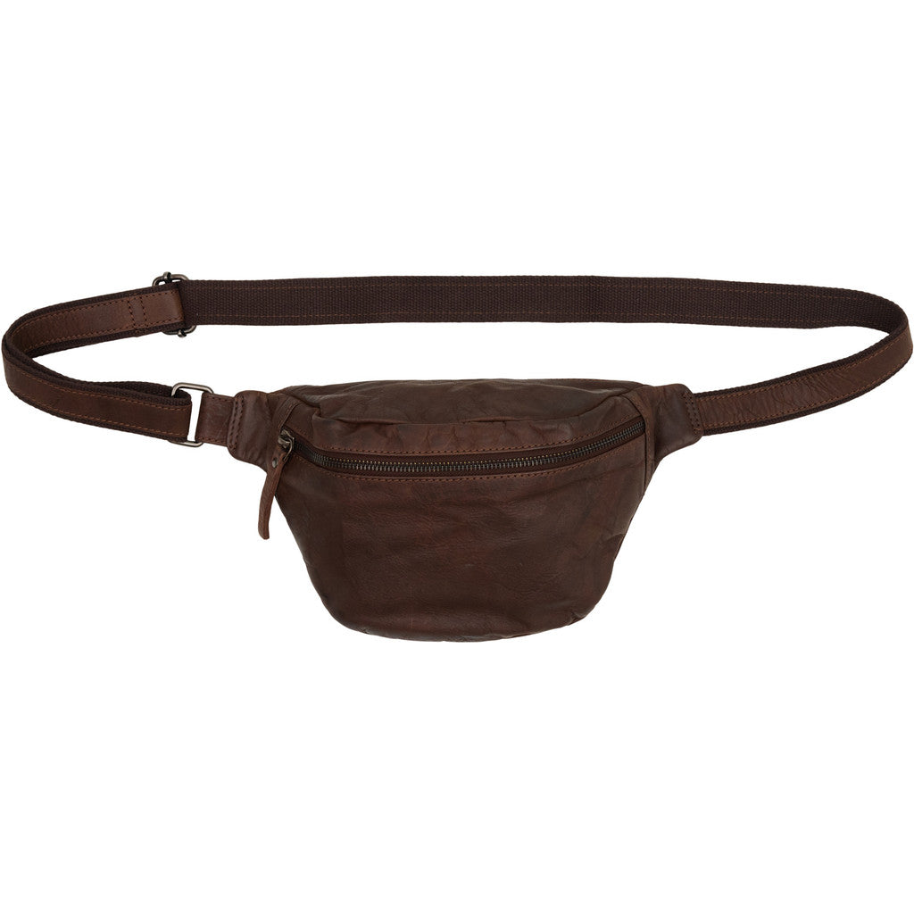 Orchid Washed BumBag w. Zipper Pocket Tasker Brun