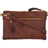 Orchid Washed Cow Clutch Tasker Brun