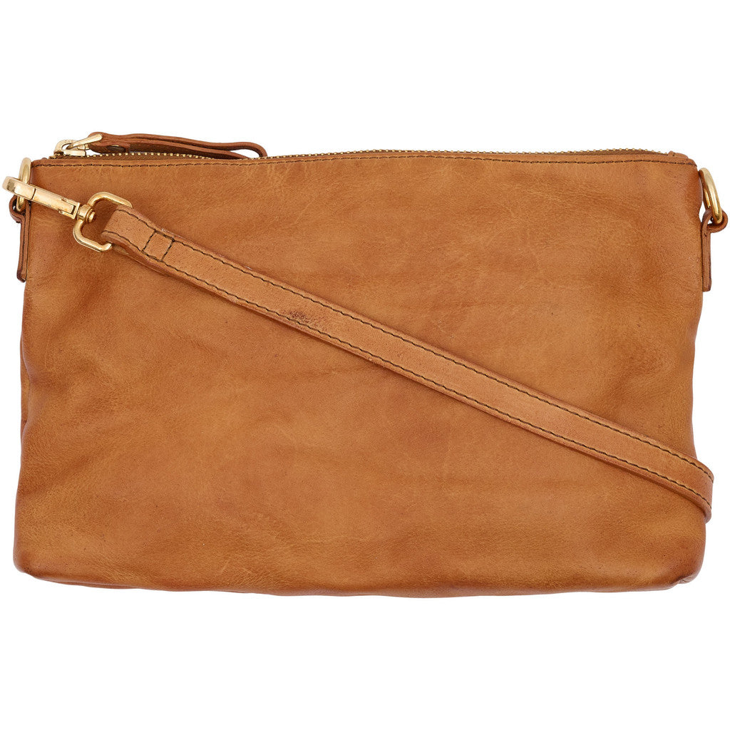 Orchid Washed Cow Clutch Tasker Cognac w. Light Gold acc.