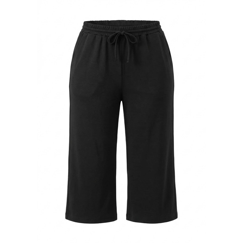 NO. 1 BY OX Wide Culotte pants Bukser Sort