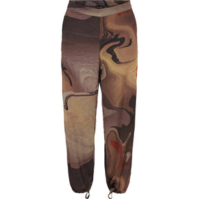 NO. 1 BY OX Wide Pants w hidden circle string Bukser Canyon Brown Vibes