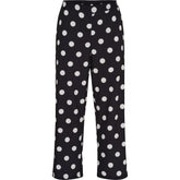 NO. 1 BY OX Wide Pants w hidden circle string Bukser Black w White Dots