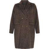NO. 1 BY OX Wool Coat Frakker Brun