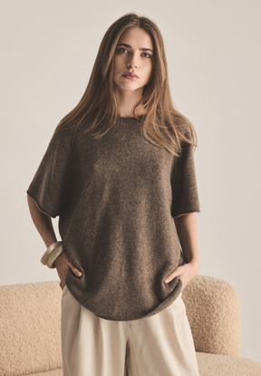 BTFCPH Yak pullover med korte ærmer Pullovers Beige