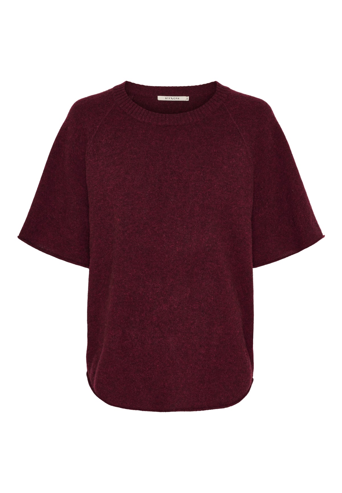 BTFCPH Yak pullover med korte ærmer Pullovers Burgundy Melange