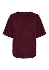BTFCPH Yak pullover med korte ærmer Pullovers Burgundy Melange