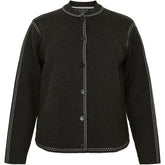 NO. 1 BY OX cardigan med trykknapper Cardigans Grå