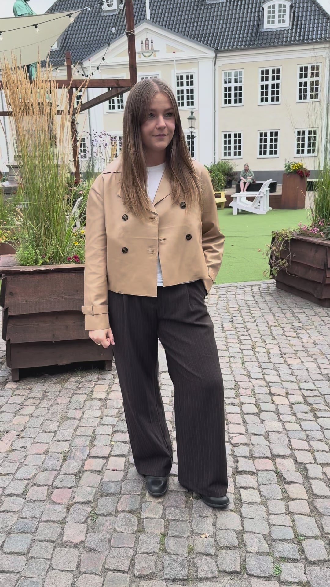 BTFCPH Kort trenchcoat i læder Jakker Brun