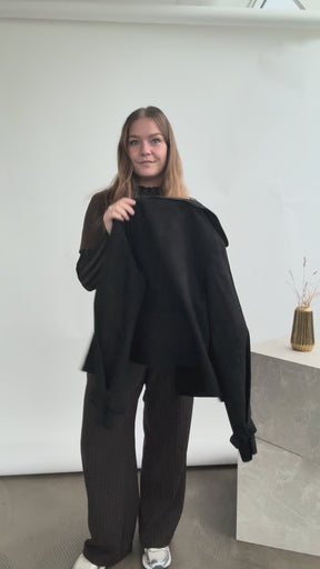 BTFCPH Kort trenchcoat i ruskind Jakker Sort