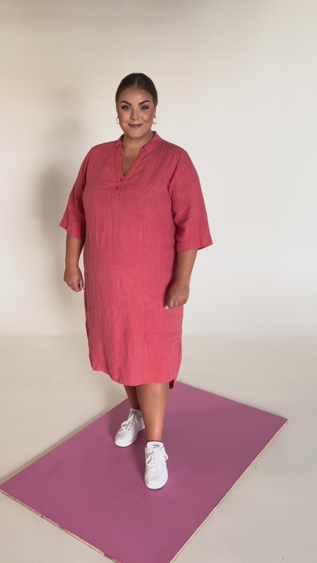 NO. 1 BY OX Hør tunika kjole Kjoler Faded Rose