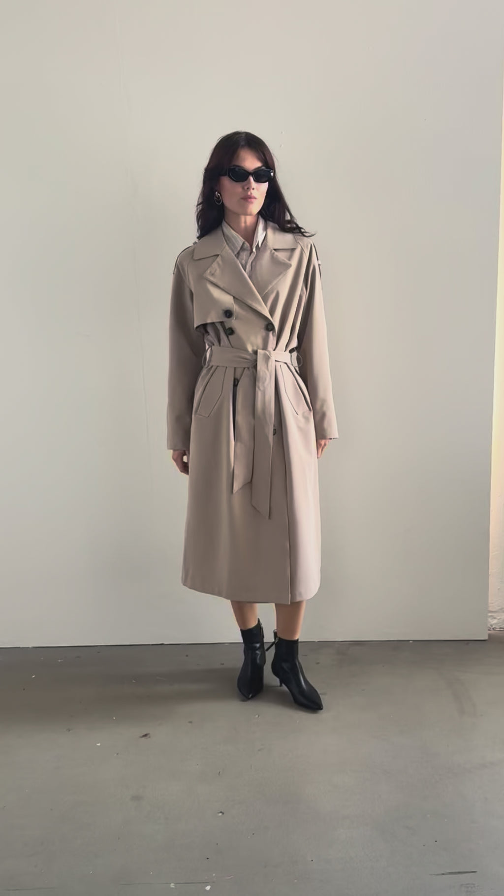 NOTYZ Vandtæt trenchcoat Frakker Beige