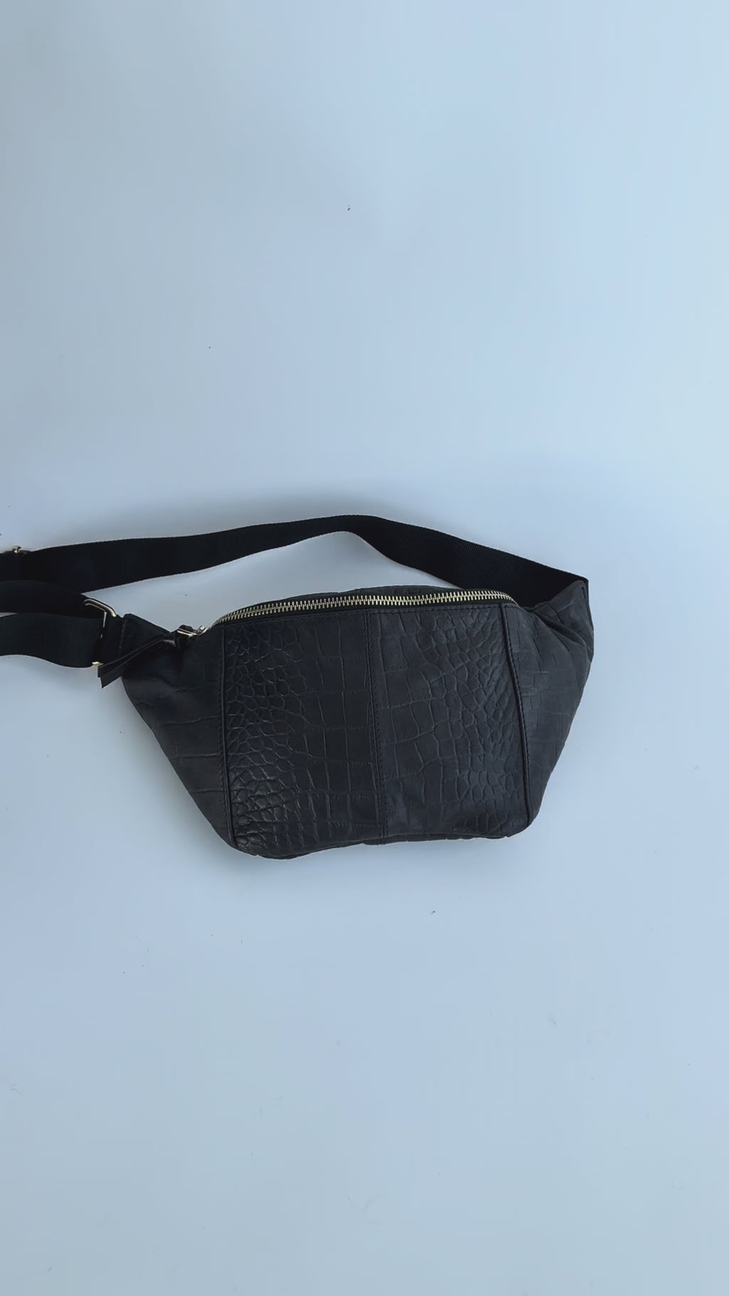 BTFCPH Bumbag i krokodillepræget læder Tasker Sort