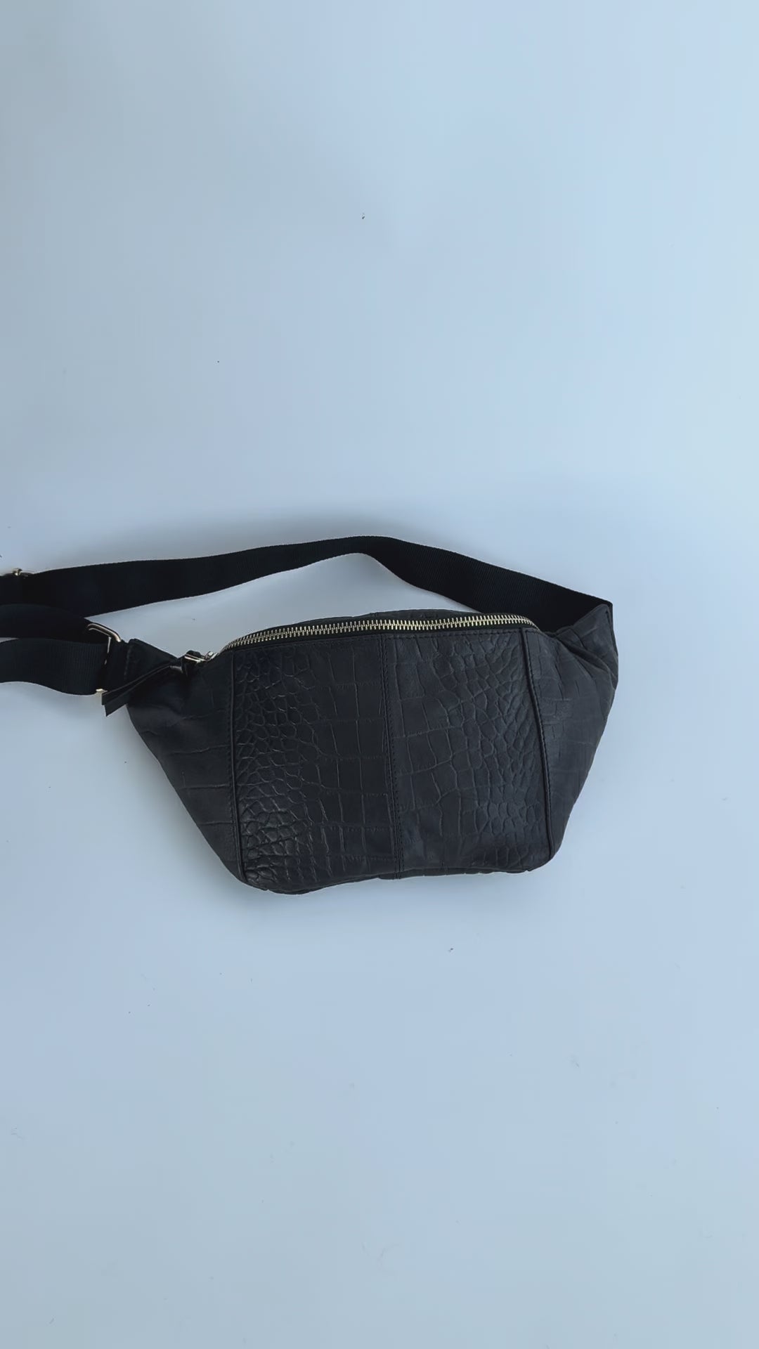BTFCPH Bumbag i krokodillepræget læder Tasker Sort