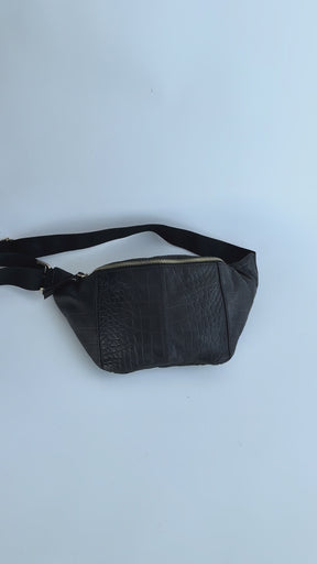 BTFCPH Bumbag i krokodillepræget læder Tasker Sort