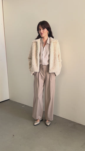 NOTYZ Faux fur jakke Jakker Beige
