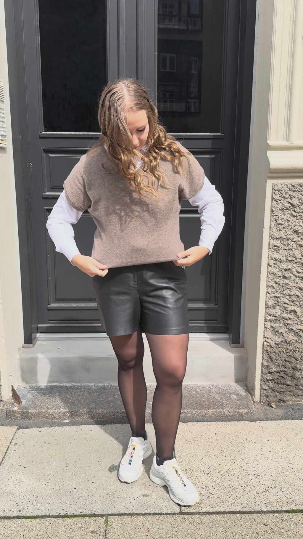 BTFCPH Eksklusiv pullover i 100% cashmere med korte ærmer Knit Brun